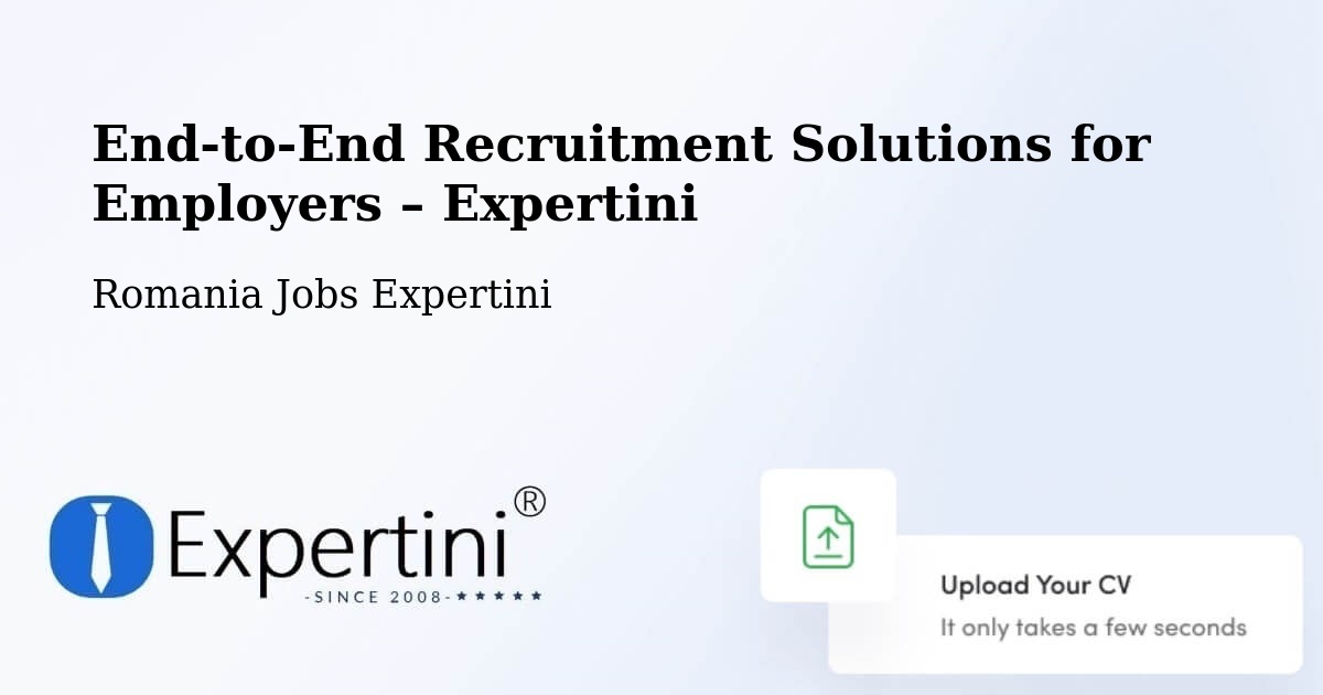 Recruitment Solutions for Employers – Redea - Redea, Romania Jobs Expertini